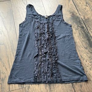 JCrew ruffle detail tank top